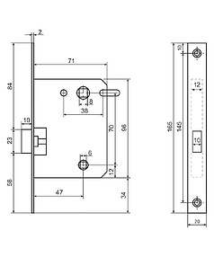 Защелка WC сантехническая магнитная АЛЛЮР L7050-MS SN, мат.никель