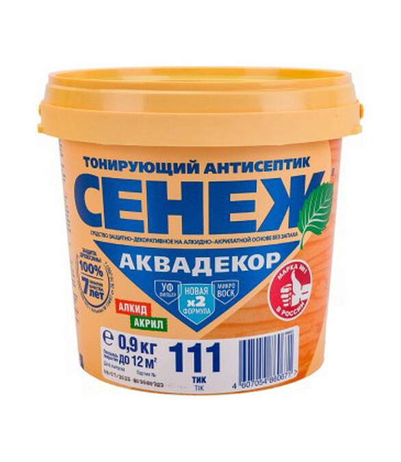 Антисептик Сенеж АКВАДЕКОР 111 тик, 0,9 кг 586x674 Антисептик Сенеж АКВАДЕКОР 111 тик, 0,9 кг 586x674 в Материке