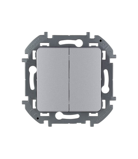 Выключатель Legrand INSPIRIA 673622 2кл. алюмин. 586x674 Выключатель Legrand INSPIRIA 673622 2кл. алюмин. 586x674 в Материке