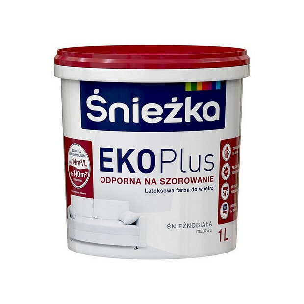 Краска SNIEZKA EKO plus белая матовая 1л