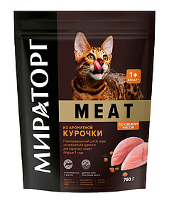 Корм для кошек старше 1 года WINNER Meat из ароматной курочки 0,75кг