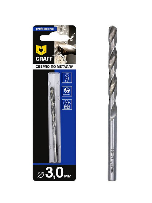 Сверло по металлу GRAFF 3мм 495x660 Сверло по металлу GRAFF 3мм 495x660 в Материке