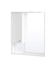 Шкаф навесной зеркальный Камелия-11.60 левый (арт.СМ 001.11.60 L) 770х600х170мм