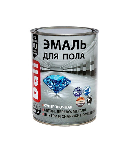 Эмаль Dali для пола RAL7032 бежевая, 0,8л 438x503 в Материке