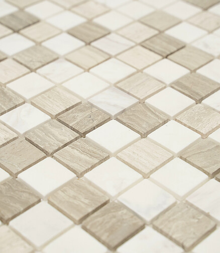 Мозаика каменная MosaicStory PIETRINE 8,8х29,8см цвет серо-белый 438x503 в Материке
