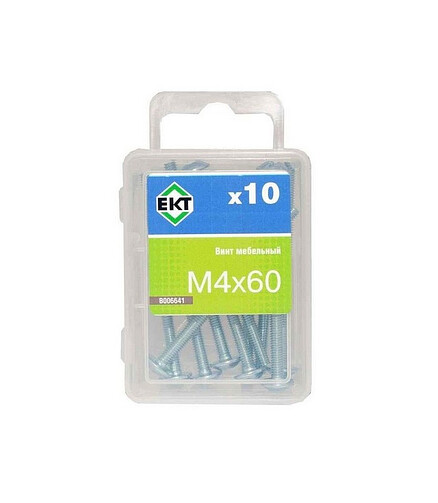 Винт мебельный 4х60 шлиц KOMBI, цинк (уп=10шт) B006641_BOX 438x503 в Материке