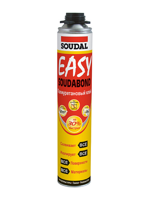 Клей-пена SOUDAL Soudabond Easy полиуретановый, 750мл 495x660 Клей-пена SOUDAL Soudabond Easy полиуретановый, 750мл 495x660 в Материке