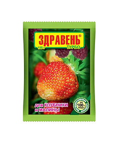 Удобрение для клубники и малины ЗДРАВЕНЬ ТУРБО быстрорастворимое (150г)