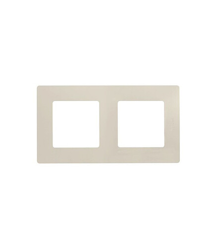 Рамка Legrand ETIKA 672512 2мест. сл.кость 438x503 в Материке