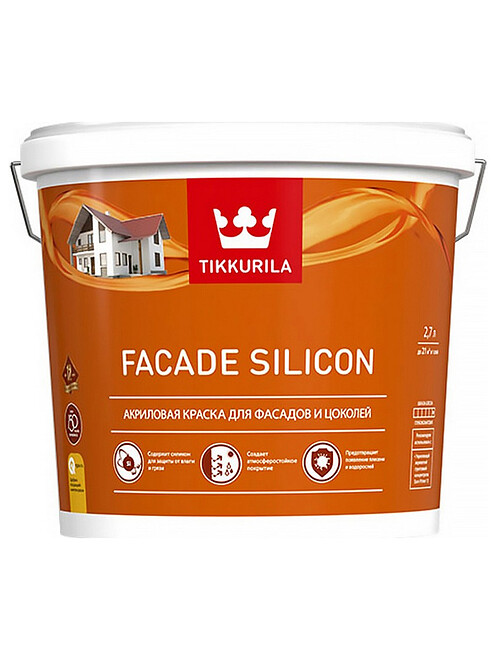 Краска Tikkurila Facade Silicon VVA фасадная гл/мат, 2,7л 495x660 Краска Tikkurila Facade Silicon VVA фасадная гл/мат, 2,7л 495x660 в Материке