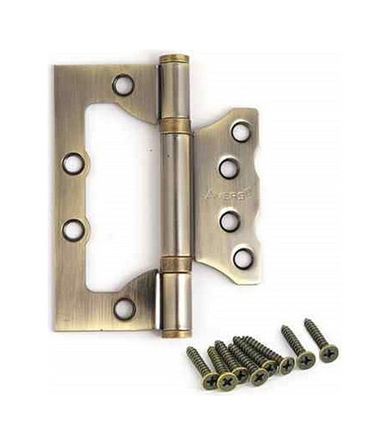 Петля дверная накладная универсальная AVERS 100*75*2,5-B2-AB, бронза 438x503 в Материке