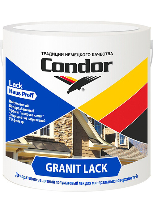 Лак Condor Granit Lack акриловый полуматовый, 0,7кг 495x660 Лак Condor Granit Lack акриловый полуматовый, 0,7кг 495x660 в Материке