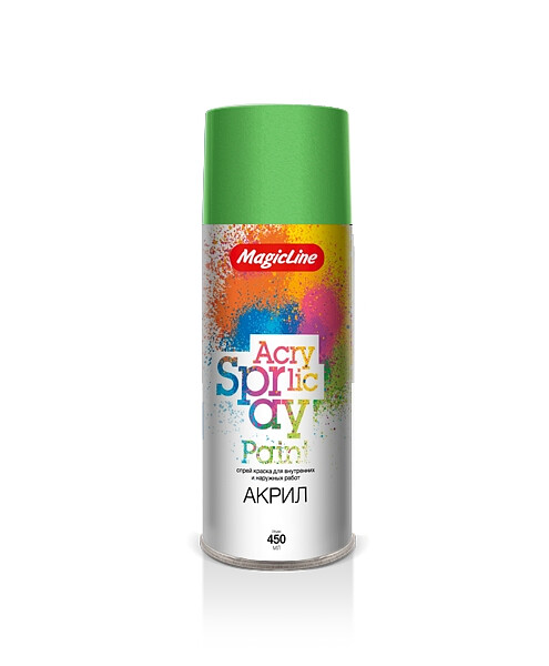 Краска аэроз. MagicLine акрил. RAL6018 желто-зеленая, 265г 495x660 Краска аэроз. MagicLine акрил. RAL6018 желто-зеленая, 265г 495x660 в Материке
