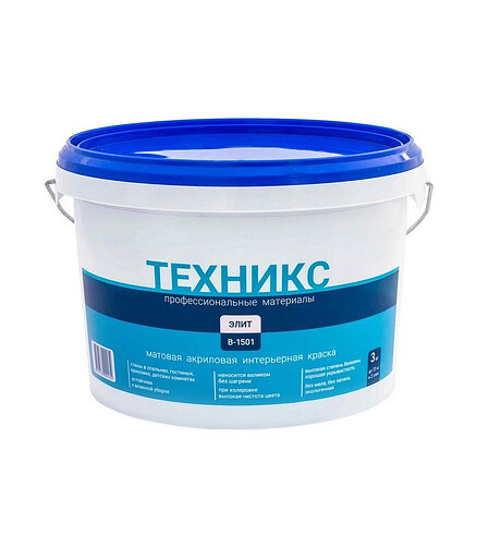 Краска ТЕХНИКС Элит белая, 3кг 438x503 в Материке
