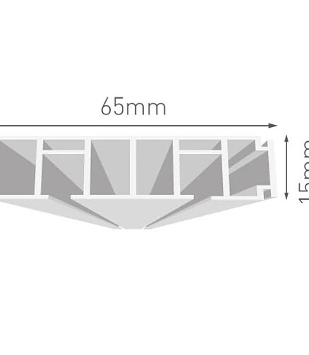 Карниз потол. TOP SYSTEM-SET A 2р 250см 438x503 в Материке - Вариант 2