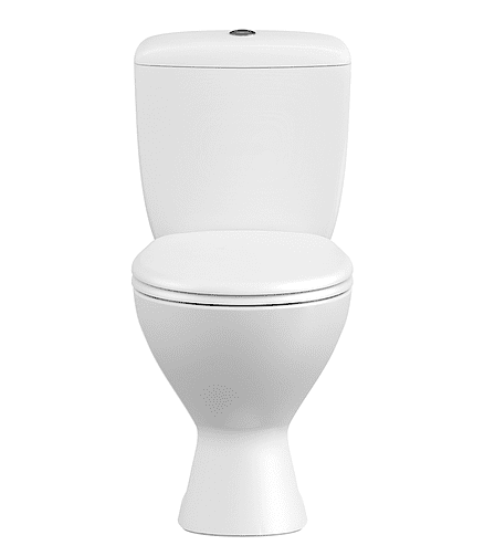 Унитаз в комплекте FERRO 011 3/6 c сиденьем ТЕРМОПЛАСТ Soft-Close E-Off 438x503 в Материке
