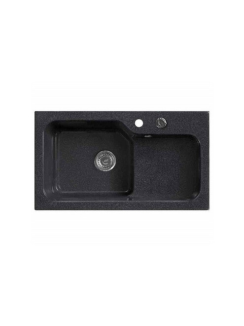Мойка SG-REC-HALF-8045 800х452мм 1,5 чаши иск.мрамор-ЧЕРНЫЙ RS левая с сифоном 495x660 Мойка SG-REC-HALF-8045 800х452мм 1,5 чаши иск.мрамор-ЧЕРНЫЙ RS левая с сифоном 495x660 в Материке