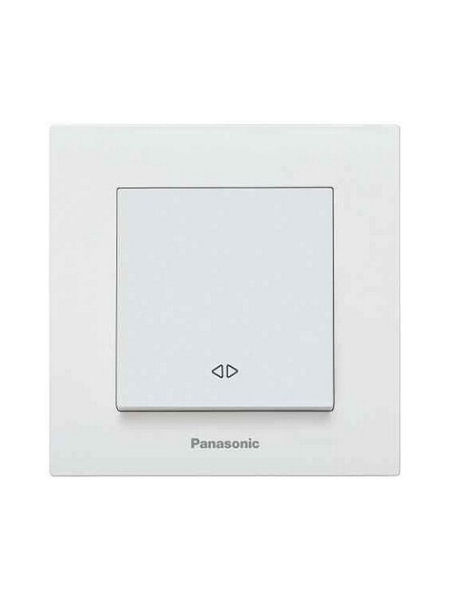 Выключатель перекрест. Panasonic KARRE Plus 1кл. белый 495x660 Выключатель перекрест. Panasonic KARRE Plus 1кл. белый 495x660 в Материке