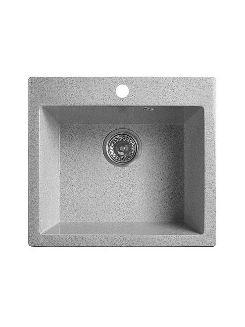 Мойка KSD 4945 490х450мм иск.мрамор-ОЛОВО СВЕТЛОСЕРЫЙ RS с выпуском 495x660 в Материке
