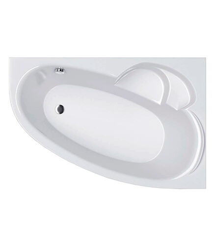 Ванна акриловая асимметричная ALBA SPA KATRINA 150х100см правая без ножек 438x503 в Материке