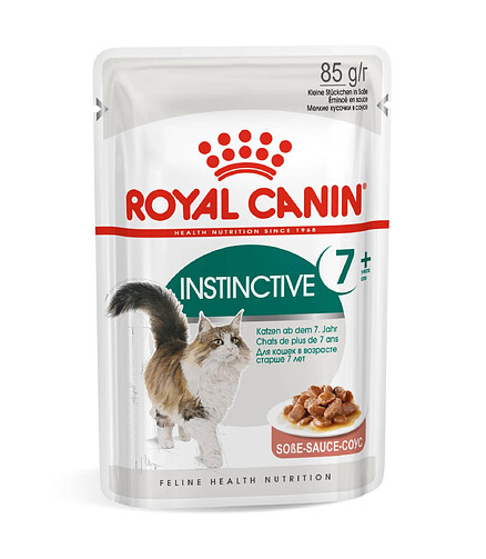 Корм для кошек Royal Canin Instinctive+7 кусочки в желе (85г) 438x503 в Материке