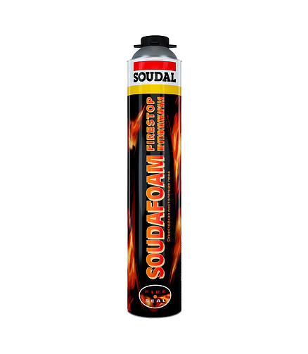 Пена монтажная SOUDAL Soudafoam FR Gun огнеупорная, 750мл 438x503 в Материке