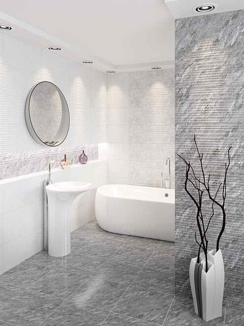Плитка Beryoza Ceramica БОРНЕО 30х60см 1,62м2 цвет цветы белый декор 2 495x660 Плитка Beryoza Ceramica БОРНЕО 30х60см 1,62м2 цвет цветы белый декор 2 495x660 в Материке