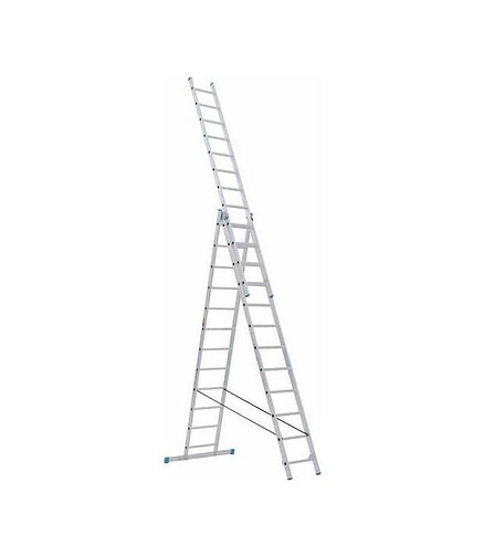Лестница универсальная LadderBel алюмин. 3-секционная 12 ступ. LS312 438x503 в Материке - Вариант 3