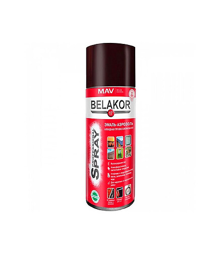 Эмаль BELAKOR17 аэроз. алкид. RAL8017 глянцевая, 520мл 438x503 в Материке