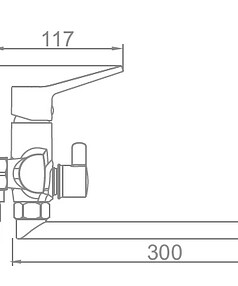 Смеситель L2269B (для ванны, длинный излив) черный