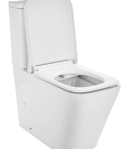 Унитаз-компакт GELBACH 001 БЕЛ.ГЛ. безобод.антибак.покр. GEBERIT 3/6 SLIM Dur. 438x503 в Материке - Вариант 2