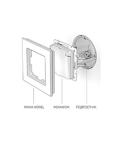 Розетка WERKEL IP44 шампань