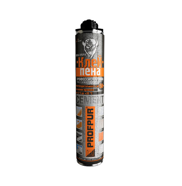 Клей-пена PROFPUR CEMENT для кладки блоков, 850мл 586x674 в Материке