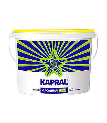 Краска Kapral Е-20 фасадная, 3,75кг 438x503 в Материке