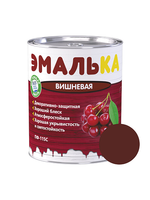 Эмаль ПФ-115С ЭМАЛЬКА вишневая, 0,8кг 495x660 Эмаль ПФ-115С ЭМАЛЬКА вишневая, 0,8кг 495x660 в Материке
