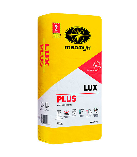 Клей LUX PLUS для плитки, 25кг 438x503 в Материке