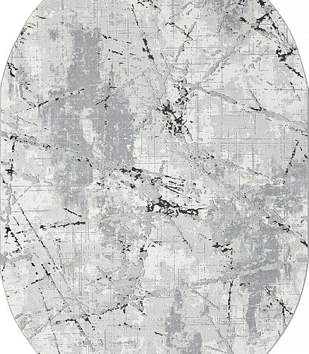 Ковер NENSI GL039G Grey/Grey 195*290, овал 438x503 в Материке