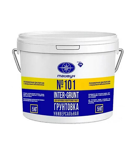 Грунт Тайфун Мастер № 101 Inter-grunt, 5кг 438x503 в Материке
