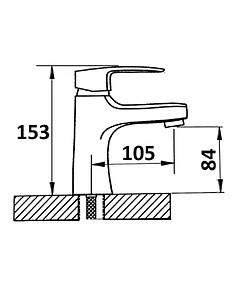 Смеситель W10139 (для умывальника), ЦИНК 238x286 в Материке - Вариант 2