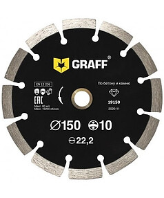 Диск алмазный GRAFF сегмент 150мм, кромка 7мм 238x286 в Материке