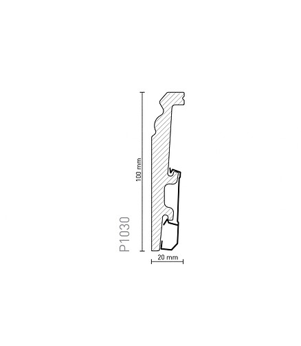 White*Design_P1030_VEGA плинтус БЕЛЫЙ-2.4м 438x503 в Материке - Вариант 2
