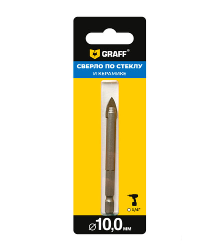 Сверло по стеклу и керамике GRAFF 10х81мм 438x503 в Материке