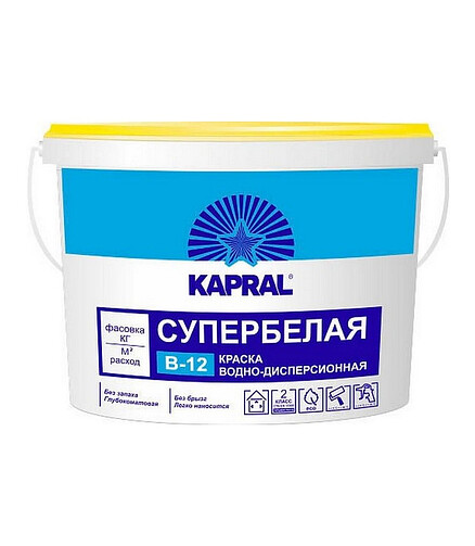 Краска Kapral В-12 матовая, 15кг 438x503 в Материке