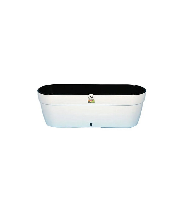 Ящик балконный ASTI с автополивом (50x17см) пластик белый AST500WHT/BL 586x674 Ящик балконный ASTI с автополивом (50x17см) пластик белый AST500WHT/BL 586x674 в Материке