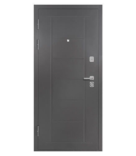 Дверь металлическая АТЛАНТ-504 (Букле серый Ривьера Айс)/2050х860/L 438x503 в Материке