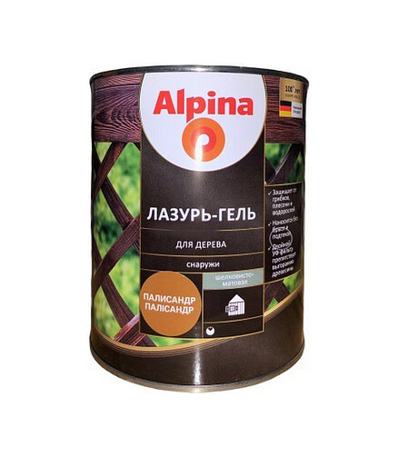 Лазурь-гель Alpina алкидый для дерева шелк.-матовый палисандр, 2,5л / 2,2кг 438x503 в Материке