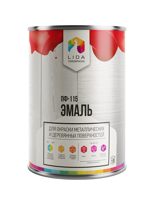 Эмаль LIDA ПФ-115 желтая, 1кг 495x660 Эмаль LIDA ПФ-115 желтая, 1кг 495x660 в Материке