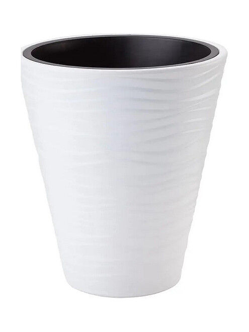 Кашпо SAHARA Dunes Round с вкладышем (39,5x44,5см) пластик белый 2722-011 495x660 Кашпо SAHARA Dunes Round с вкладышем (39,5x44,5см) пластик белый 2722-011 495x660 в Материке