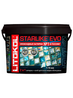Фуга LITOKOL Starlike EVO S.105 BIANCO TITANIO эпоксидная, 2,5кг 238x286 в Материке