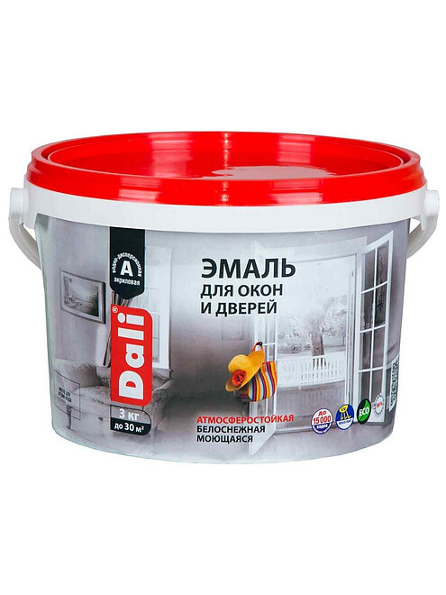 Эмаль Dali для окон и дверей, 3кг 495x660 Эмаль Dali для окон и дверей, 3кг 495x660 в Материке